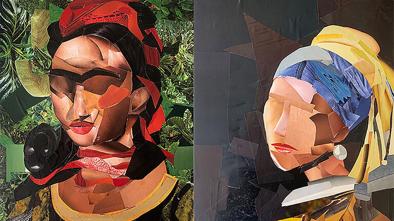 Delaney Gibbons, Color Collages, collage on paper, 2019