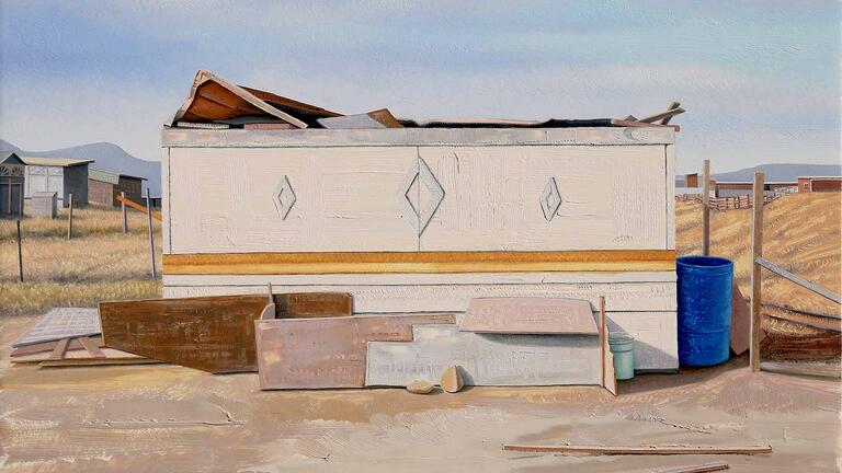 Tijuana: Diamond Home, 2008, oil on panel, 11” x 14”