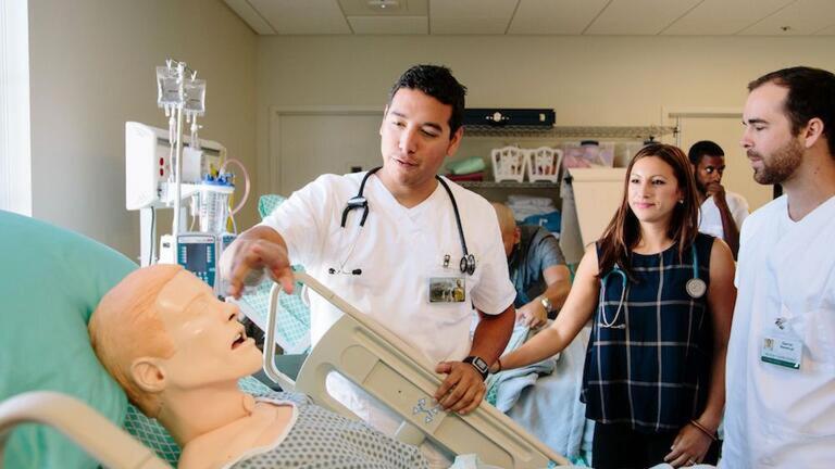 BSN students in Skills Lab
