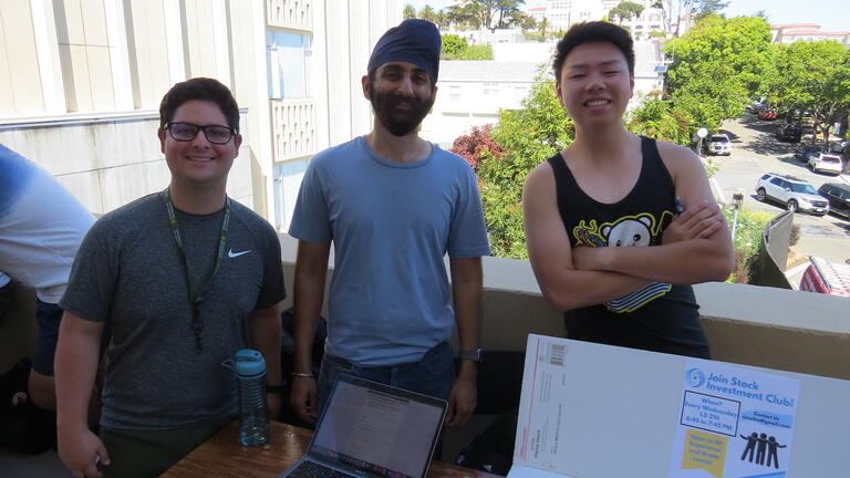 Uriel Mejia ’23, head of finance; Ravi Chailertborisuth ’23, president; Jasper Hua ’23, head of