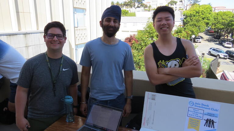 Uriel Mejia ’23, head of finance; Ravi Chailertborisuth ’23, president; Jasper Hua ’23, head of 