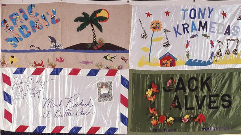 AIDS Memorial quilt panel 0232 (detail)