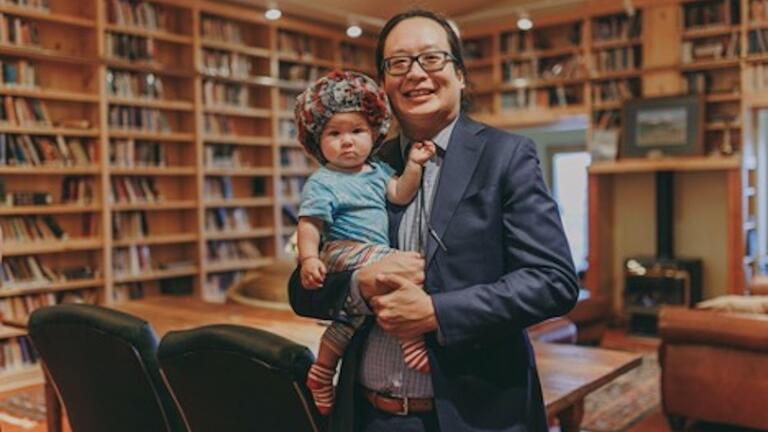 Timothy Tung and baby