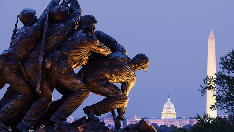 Marine Corps War Memorial statue