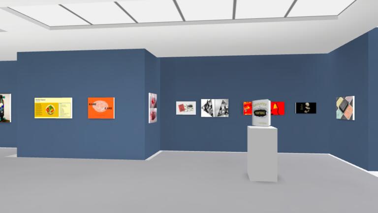 Virtual set up of the exhibit