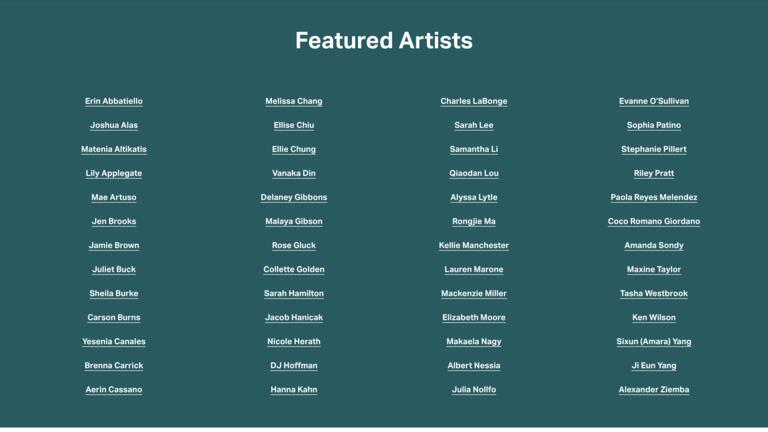 Select screenshots from the online exhibition.