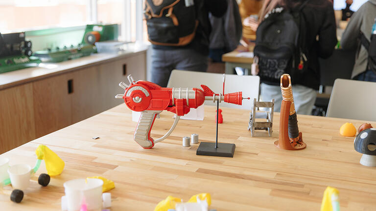 Project on table in Innovation Hive.