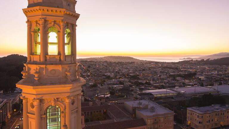 View of St. Ignatius Church from above
