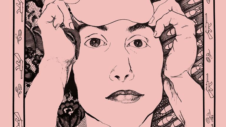 Yolanda M. López, detail of In Solidarity with the Women of Central America, 1985, pen and ink on paper