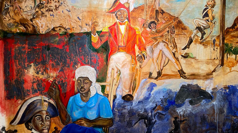 Artistic rendering of Haitian revolution.