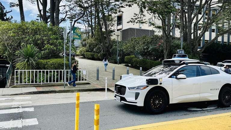 Waymo in front of USF