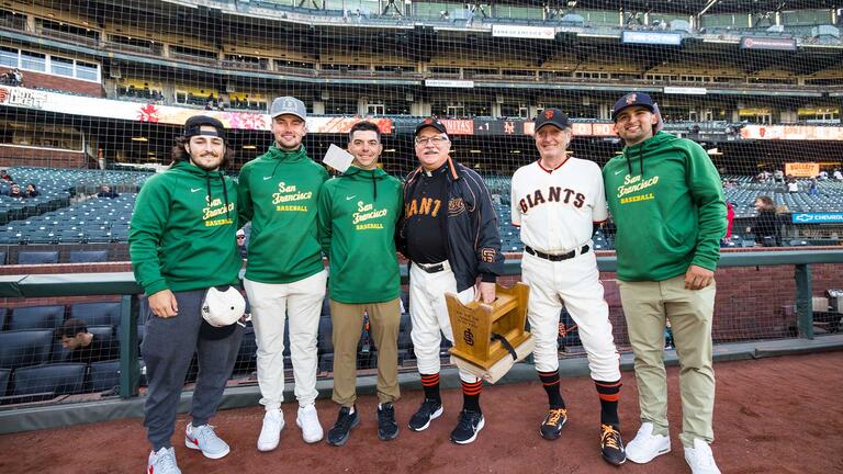 Rev. John P. Fitzgibbons, S.J., dressed as ‘ball dude’