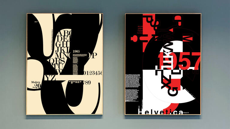 Two typographic posters