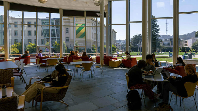 The Gleeson Library atrium
