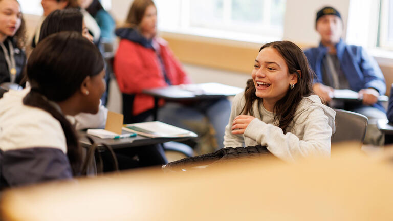students working together in the classroom