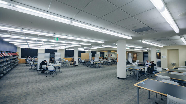 Gleeson Library during the evening