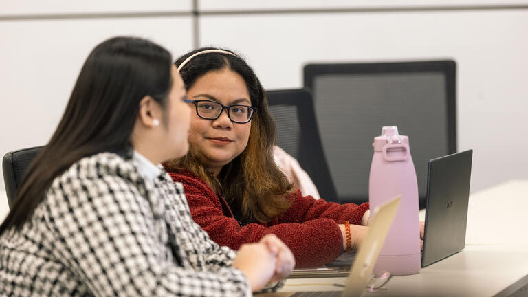 two students in class