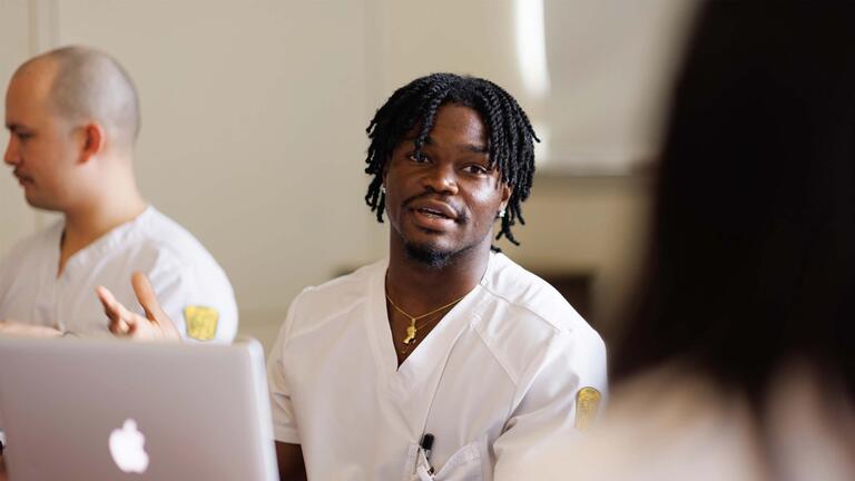nursing student in the classroom