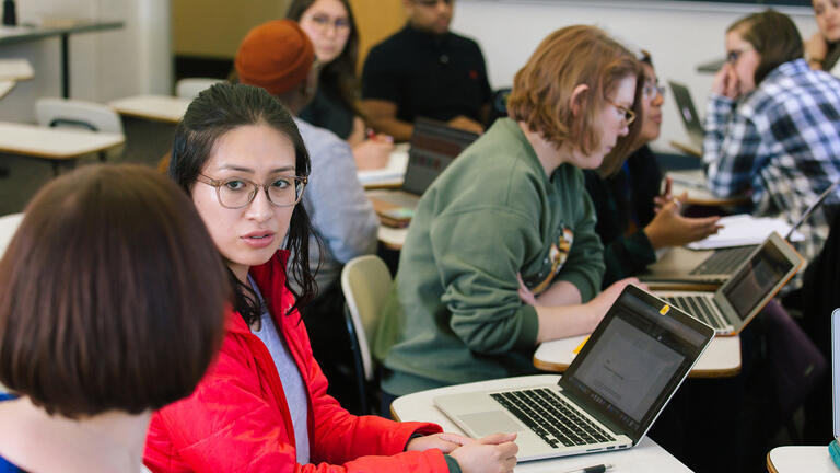 student in classroom setting