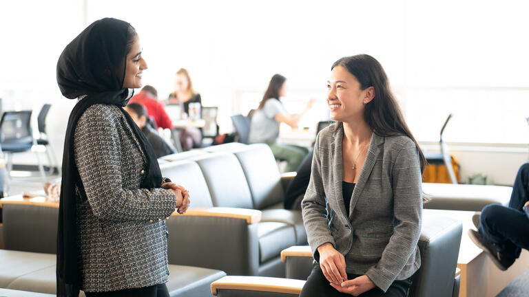 Two law students talking.