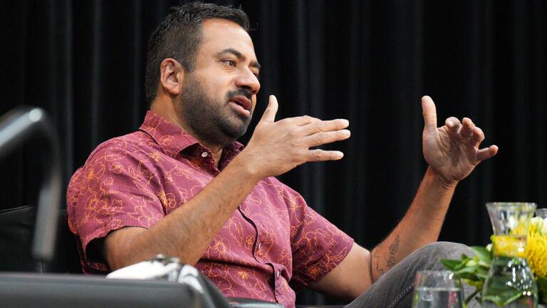 Kal Penn talks at the Silk Speaker series.