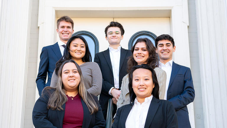 students looking spiffy in suits