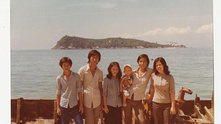 Vicky Nguyen (baby) and her family