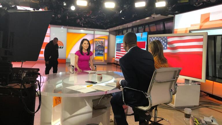 Vicky Nguyen on set of Today