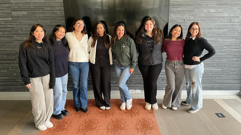 Mellon Scholars gather together for a monthly community luncheon at the University of San Francisco. 
