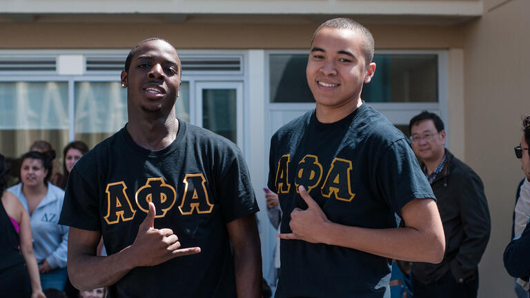 Alpha Phi Alpha fraternity members