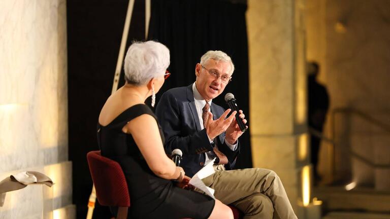 Dean Otgo and keynote speaker Andrew Jack