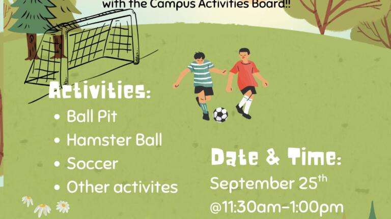 Animated graphic showing date, time, and activities entail
