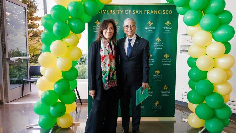 President Aceves and Janet Yang