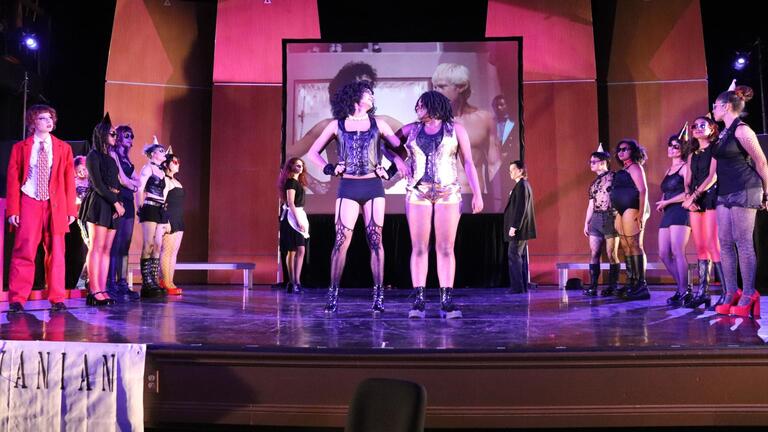 Rocky Horror Picture Show cast on stage