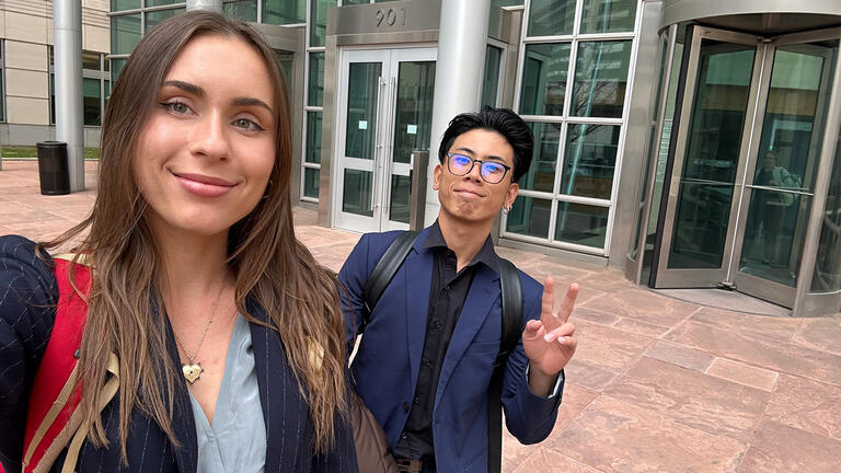 Read the story: Hands-On Learning: Students Monitor Landmark Human Rights Trial