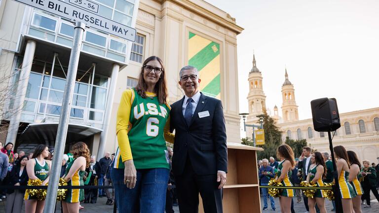 Read the story: USF Dedicates The Bill Russell Way