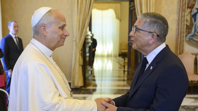 Read the story: USF President Meets with Pope Leo XIV 