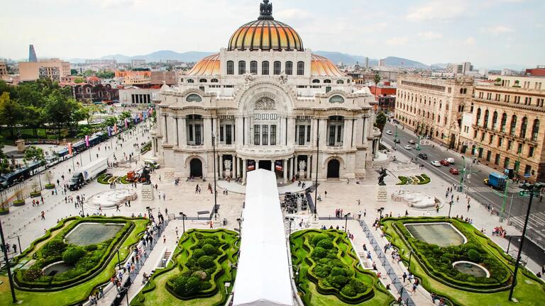 Palacio de Bellas Artes building in Mexico City, Mexico.