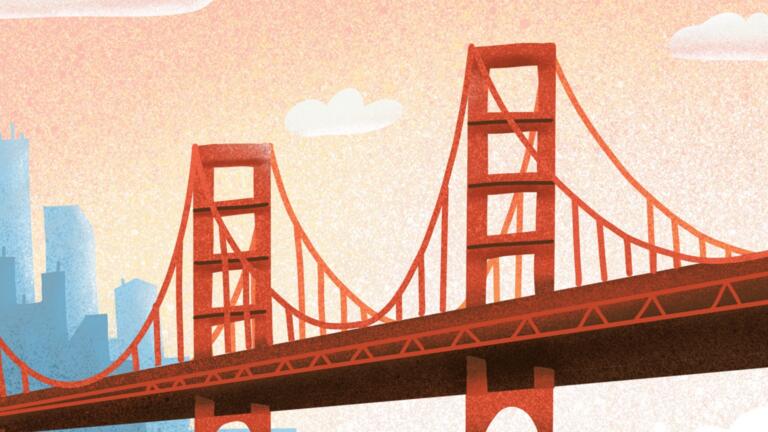 Illustraiong of the Golden Gate Bridge