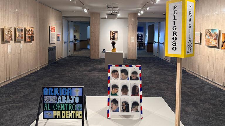 Works at the entrance of the Thacher Gallery