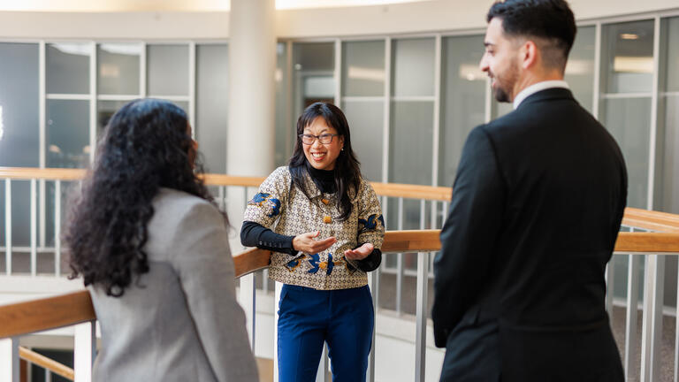 USF law students chatting with each other