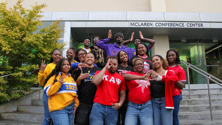 group shot of usf fraternities and sororities