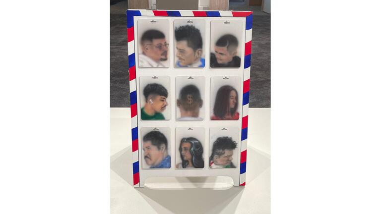 Kevin Lopez Pardillo airbrush paintings of nine haircuts