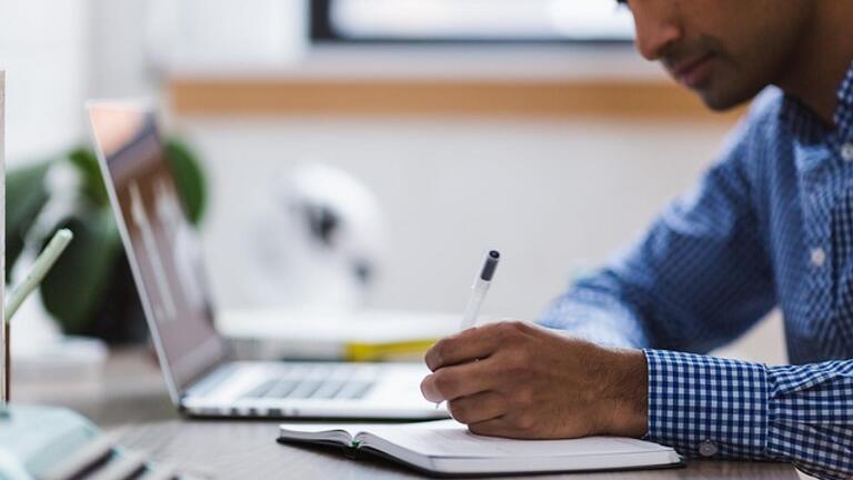 person writing