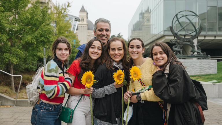 Camila Pardi with family