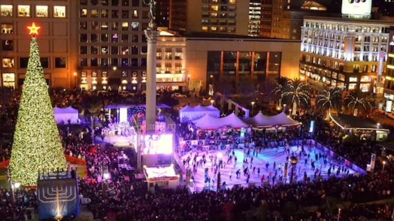 Ice skating rink at Union Square