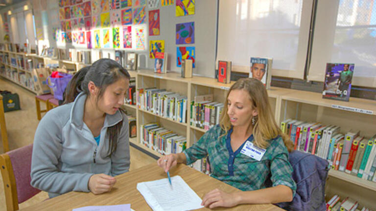 USF school counseling students tutoring San Francisco public high school students.