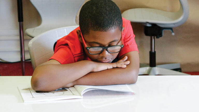 A child reading 