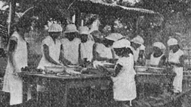 “Food Preparation Demonstration During Garden Day,” from Philippine Public Schools, February 1928