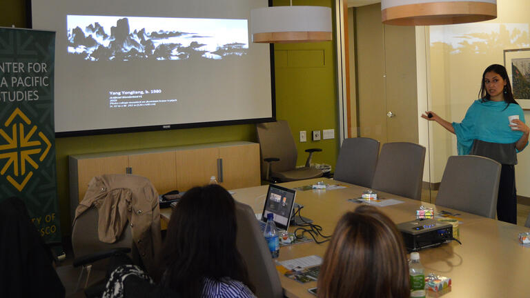 Dr. Karin Oen, Asst. Curator at the Asian Art Museum, presented on contemporary Chinese art
